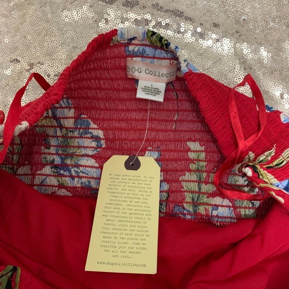 Jumpsuit BOG Collective Band of Gypsies NEW size large floral - Picture 3 of 7